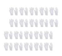 GRADENEVE Cómodos Diseño Simple Elásticos y Lavables de Algodón Blanco 16 Pares de Guantes para Joyería y Relojes para Uso en Revisión de Piezas Delicadas