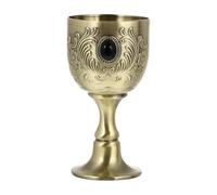 GRADENEVE Copa de Vino Retro de Metal Vintage Cáliz Europeo Mini para Vino Tinto Taza de Metal Añejo para Fiestas Hogar y Restaurante Diseño Creativo y Superficie Lisa Fácil de Limpiar