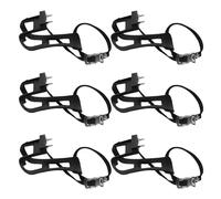 GRADENEVE Correas Negro Jaula Protectora para Pedales de Bicicleta de Plástico 6 Piezas para Puntera para Bicicletas Fijas y Ejercicio Indoor