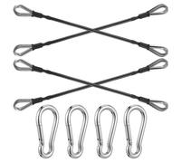 GRADENEVE Cuerda de Extensión Negro de Acero Inoxidable para Gimnasio Longitud Ajustable Compatible y Equipos de Polea Máquinas de Cable para Gimnasio en Casa