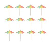 GRADENEVE de Paraguas de Cóctel para Decorar Cócteles y Aperitivos 100 Piezas de Papel y Madera en Fiestas Hawaianas y Bares Estilo Tropical Delicado