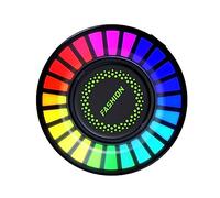 GRADENEVE Difusor de Aromas para Coche con Luz LED RGB Clip Ventilación Control por Voz y Ritmo Musical Accesorio para Ambientador de Rejilla de Aire