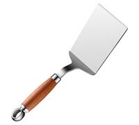 GRADENEVE Espátula de Acero Inoxidable Superficie Grande y Fácil de Limpiar para Uso en Casa y Pizza, Utensilio Resistente y Práctico para Cocina