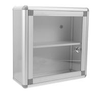 GRADENEVE Estuche de Primeros Auxilios Cierre de Seguridad Caja de Medicamentos de Aluminio Multiusos Montable en Pared Organizador Portátil para Suministros Comunitarios y Domésticos