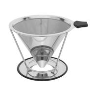 GRADENEVE Filtro de Café Cónico de Acero Inoxidable Doble Capa y Malla Fina, Resistente al Calor, para Oficina y Aventuras al Aire Libre, Adecuado para Amantes del Espresso