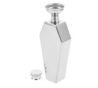 GRADENEVE Frasco para Halloween con Diseño Único de Ataúd 3.5 Oz a Prueba de Fugas de Licor de Acero Inoxidable y Uso Versátil para Viajes y Hogar