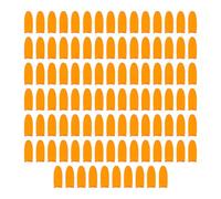GRADENEVE Fundas para Dedos Antideslizantes de Goma Textura Rugosa, Talla M, Color Naranja, 100 Unidades, Protectores Resistentes al Desgaste Ideales para Cuidado de Salud y Primeros