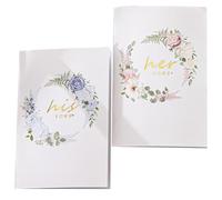 GRADENEVE Libros de Votos para Boda 2 Unidades, Cuadernos para Novios en Papel Resistente, Diseño Práctico para Ceremonia y Recuerdos, Accesorios para Decoración y Regalos de Boda