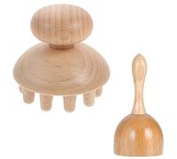 GRADENEVE Masajeador de Ventosas de Madera Diseño Ergonómico, Accesorio de Masaje Fácil de Llevar y Sujetar para Terapia en Casa