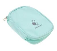 GRADENEVE Mini Bolsa de Almacenamiento de Medicamentos Verde Pequeña, Estuche Portátil de Primeros Auxilios para Viaje y Actividades al Aire Libre, Resistente Tela Oxford para Botiquín