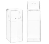 GRADENEVE Organizador de Maquillaje y Papelería en Acrílico Resistente, Soporte Tapa y Gran Capacidad, 2 Unidades para Escritorio y Uso Diario