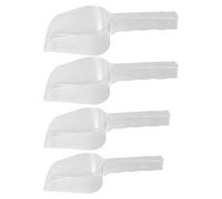GRADENEVE Pala para hielo Pala de arroz Pala de plástico para harina, mango largo, plástico, 4 piezas, multiusos, cocina y bar, sin bordes