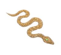 GRADENEVE Parche de Serpiente Dorado y Termoadhesivo Gemas de Imitación para Ropa Diseño Elegante y Forma de Serpiente Adecuado para Jeans y Mochilas