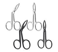 GRADENEVE Pinzas para Cejas de Acero Inoxidable 4 Pcs para Hombres y Mujeres Resultados Precisos y Eliminación Fácil de Vello Facial Adecuado para Cejas y Barba