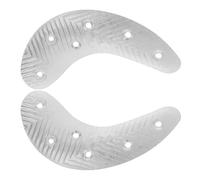 GRADENEVE Placas Metálicas para Talón de Zapato Hombre, Protectores Antidesgaste en Forma de Media Luna, Kit con Tornillos para Reparación de Botas y Zapatos, Almohadillas Resistentes