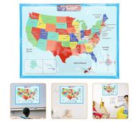 GRADENEVE Póster Educativo Mapa de Estados Unidos para Resistente al Desgaste, Cartel de Geografía Infantil para Aula y Guardería, Aprendizaje Cognitivo y Decoración Estilo Varios estilos