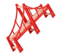 GRADENEVE Puente de Tren de Juguete Rojo de Madera Flexible y Resistente a Deformaciones para Escenarios y Ferroviarios