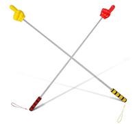 GRADENEVE Punteros Telescópicos de Mano para Profesores, 2 Piezas (Rojo y Amarillo), Puntero Dedo Extensible para Aula, Herramienta de Enseñanza Portátil y Compacta, Accesorios