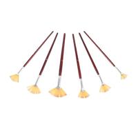 GRADENEVE Set de 6 Pinceles Multifunción en Forma de Abanico para Pintura Acrílica y Acuarela, Ergonómicos, Portátiles y Resistentes para Uso Diario en Manualidades y Arte