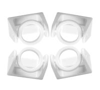GRADENEVE Soportes de Pared para Barras de Cortina Blancos Abs, Ganchos Telescópicos 4 Piezas, sin Clavos, Protección para Pared, Ideales para Baño y Cocina