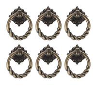 GRADENEVE Tiradores de Cajón Retro de Aleación para Armario, 6 Piezas Fáciles de Instalar Diseño Único y Estilo Vintage Decorativo para Muebles