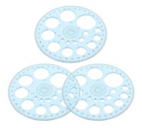 GRADENEVE Transportador Circular Multifunción 360 Grados 3 Piezas Brazo Oscilante, Regla Geométrica Circular Transparente para Dibujo Técnico y Medición Escolar