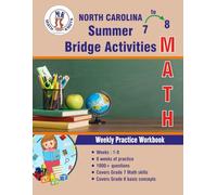 GRADES 7 to 8 : NORTH CAROLINA Summer Math Bridge Activities (North Carolina ( NCEOG ) State Test Prep by Math-Knots)