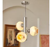Gradient Clear Frosted Glass Large Chandelier Hand Blown Striped Glass Ceiling Chandelier,Pendant Ceiling Light