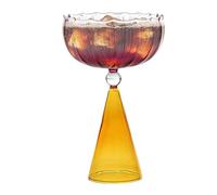 Gradient Cocktail Glasses, Irregular Wine Cup Design, 300ml Drinking Glass with Modern Style, Crystal Glass Material, Glasses with Artistic Look, Cocktail Glassware for Home Bar Party