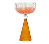 Gradient Cocktail Glasses, Irregular Wine Cup Design, 300ml Drinking Glass with Modern Style, Crystal Glass Material, Glasses with Artistic Look, Cocktail Glassware for Home Bar Party