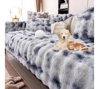 Gradient Color Plush Couch Cover Sofa Cover L Shape with Non-Slip Bottom Super Soft Warm Couch Slipcover for Dogs 1-4 Seats Sofa Seat Cover Wear-Resistant Washable,Pink,70*90cm/27.6*35.4in(Blue,90*240