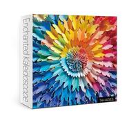 Gradient Color Puzzle for Adults 1000 Pieces, Rainbow Mandala Jigsaw Puzzles, Colorful Papercut Art Puzzle