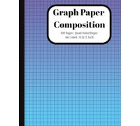 Gradient Graph Paper Notebook - Blue & Purple Quad Ruled Design: 100 Pages | 4x4 Grid | 8.5×11 in | Perfect for Geometry, Graphing, Sketching & Study Notes