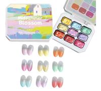 Gradient Painting Gel - Nail Painting Gels Set 9 Colors | UV LED Soak Off No Wipe Gels Polişh | For Nail arț French Manicure Gradient Drawing Gel Long Lasting Kit Home & Salon Use
