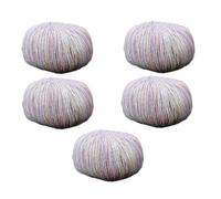 Gradient Yarn, algodón Multi-Color Yarn, 5X Colorful Pack, Soft Shawl and Scarf Yarns, Premium Knitting and Crochet Supplies for Sweaters, Clothes 3,94 x 3,94 x 2,76 pulgadas, Accessories