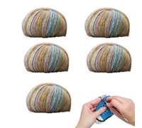 Gradient Yarn, algodón Multi-Color Yarn, 5X Colorful Pack, Soft Shawl and Scarf Yarns, Premium Knitting and Crochet Supplies for Sweaters, Clothes 3,94 x 3,94 x 2,76 pulgadas, Accessories