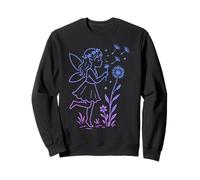 Gradiente de hadas soplando semillas de diente de león Sudadera