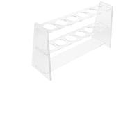 Gradilla de Acrílico para Tubos de Ensayo de 50ml, 6 Orificios | Blanco, Reutilizable, para Laboratorio Escolar, Diámetro de 26mm, Sirve para Centrifuga y Muestreo