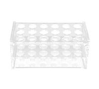 Gradilla para Tubos de Ensayo con Superficies Pulidas, Material Acrílico, Capacidad para 18 Tubos, para Tubos de 17 Mm, Almacenamiento Versátil