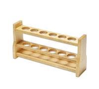 Gradilla para Tubos de Ensayo Gradilla de tubos ensayo madera, 6 orificios 22 m diámetro y pasadores maciza, caja