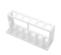 Gradilla para Tubos de Ensayo, Soporte para Tubos de Ensayo Seis Orificios Seis Columnas Durable para Usar Color Blanco Ampliamente Utilizado para Laboratorio para Experimentos
