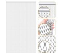 Gradleen Cadena Mosquitera Plateado 90 * 200cm Aluminio Metal Mosquitera Cortina para Control de Insectos Voladores,Mantiene Fuera Insectos,Moscas,Avispas,Mosquitera de Doble Gancho