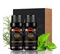 Grado terapéutico de aromaterapia aceites esenciales de menta Set - 100% puro romero menta aceites esenciales Kit, Romero aromaterapia aceites perfumados Kit para difusor, masaje,humidificador 2x10ml