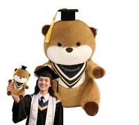 Graduación Bear Plush - Felicidades Animales De Peluche Graduados, Souvenir De Inicio De La Universidad | Portable Lindo Graded Animal De Peluche Con Gorra, Mejor Jerarquía Presente Para Él En Su Escu