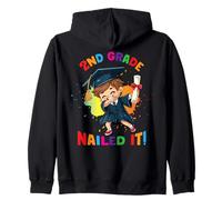 Graduación de 2º Grado Dabbing Boy Class Nailed it Grad Kids Sudadera con Capucha