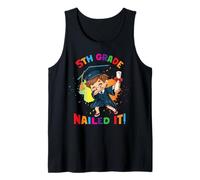 Graduación de 5to Grado Dabbing Boy Class Nailed it Grad Camiseta sin Mangas