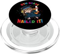 Graduación de 8vo Grado Chica Dabbing Class Nailed it Grad PopSockets PopGrip para MagSafe