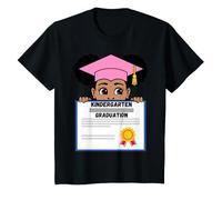 Graduación de jardín de Infantes, niña Negra, Escuela, niñas, niños pequeños Camiseta