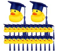 Graduación de Patos de Goma | Pato chirriante con graduación de mortero | DIEBLE del Paso del Paso DE COCHO Decoración | Regalos de graduación de Goma para el Tema de graduación, Fiesta de cumpleaños