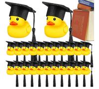 Graduación de Patos de Goma | Pato chirriante con graduación de mortero | DIEBLE del Paso del Paso DE COCHO Decoración | Regalos de graduación de Goma para el Tema de graduación, Fiesta de cumpleaños
